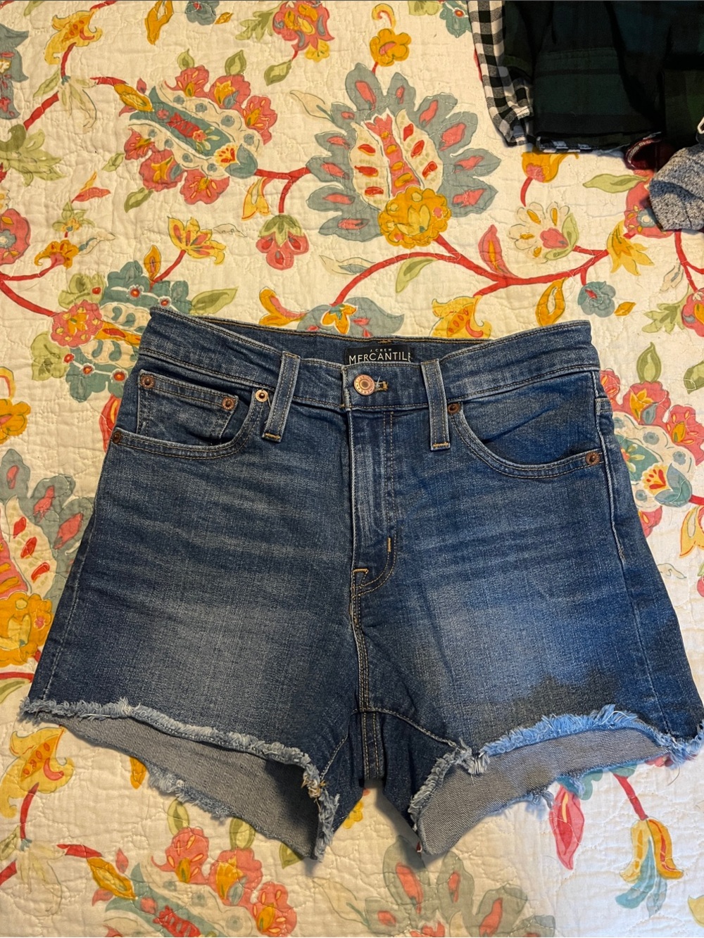 J Crew Denim Cutoff Jean Shorts - Medium Wash